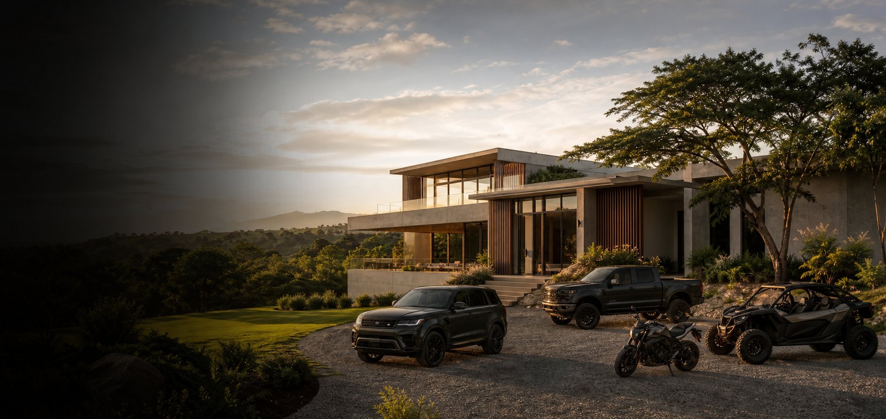 Residencia tropical, finca y vehículos premium